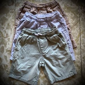 3pk pull-on chino shorts